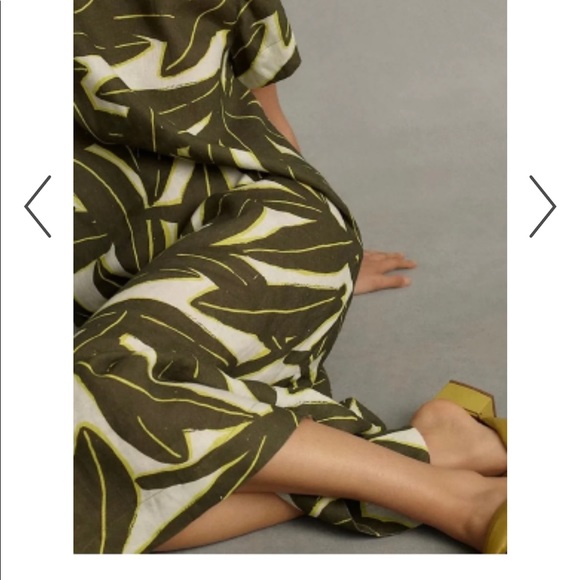 Whit Two banana print linen shift dress - Picture 5 of 6